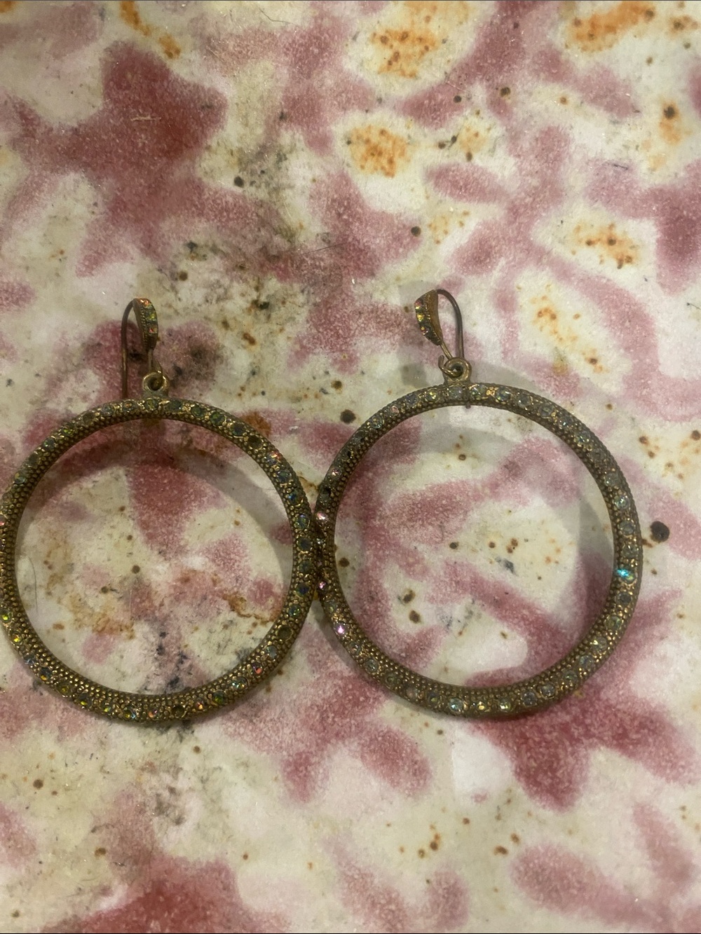 Gold-Tone Crystal Hoop Earrings - Sparkling Circle Drop